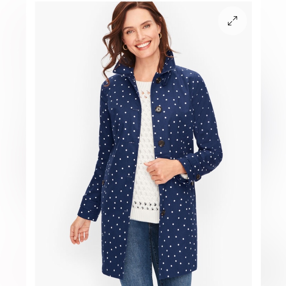 Talbots Polka Dot Mac Coat